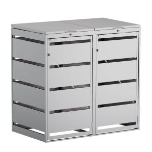 Kim Double Trash Can Storage Unit - 120 Liter