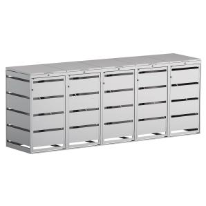 Kim 5-unit trash can enclosure, 120 liter